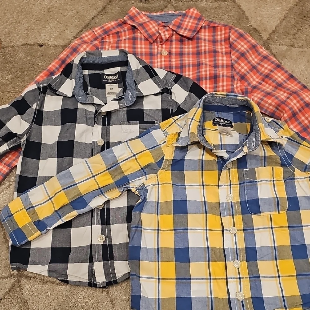OshKosh B'gosh Kids Plaid Shirt Lot